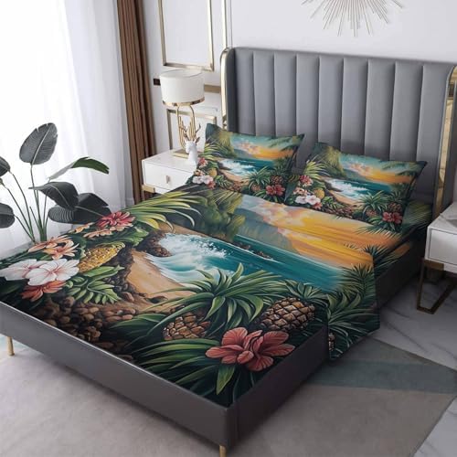 Ocean Beach Sheets California King 4-Piece Set 1