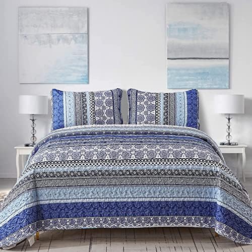 WONGS BEDDING Boho Quilt Set Queen Size 1