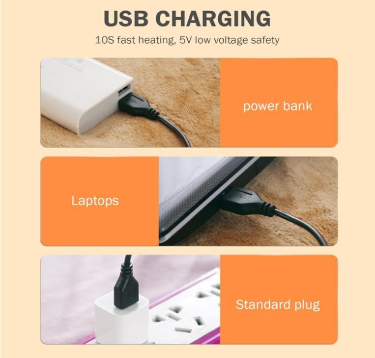 USB Fast Heated Lap Blanket 32x24 Inch