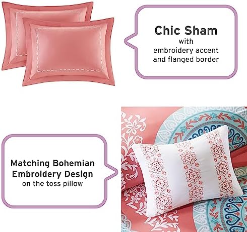 Intelligent Design Coral Comforter Set 7 Piece