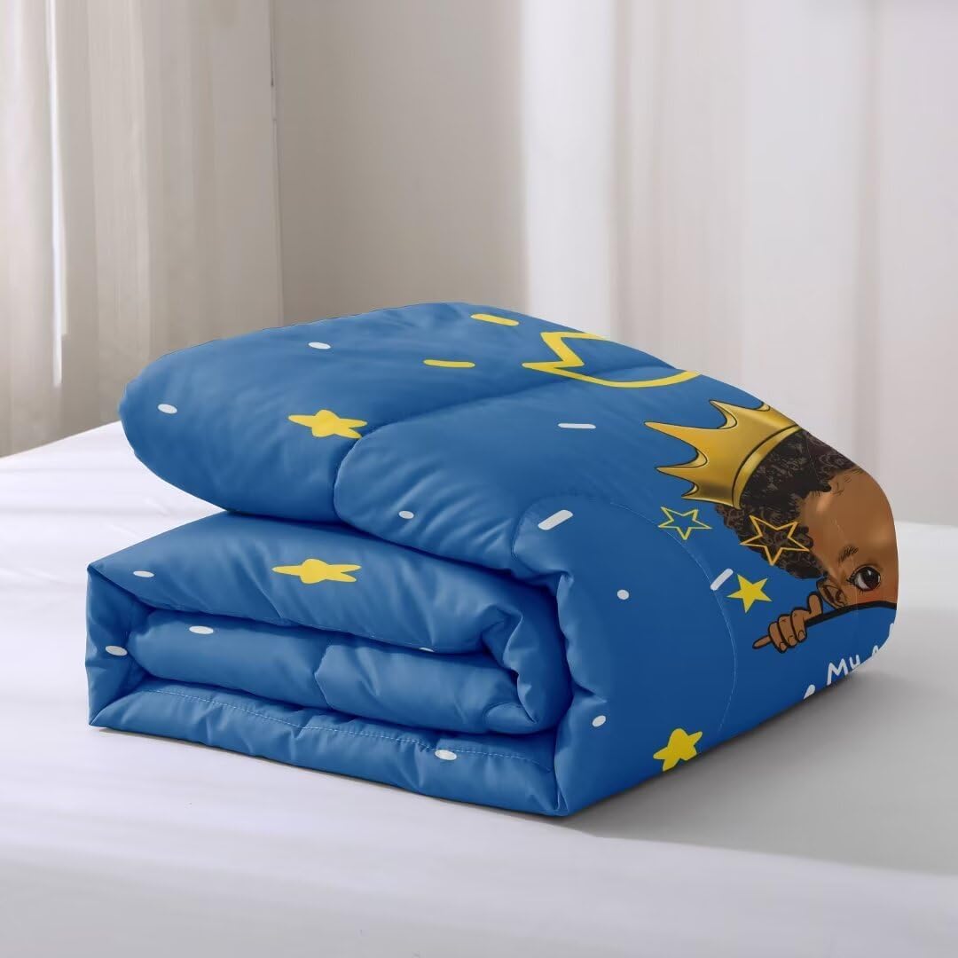GRAT TIOC Black Boy Comforter Set Twin Size
