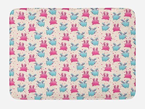 Ambesonne Kawaii Bath Mat with Doodles 302 x 20 Plush Non-Slip