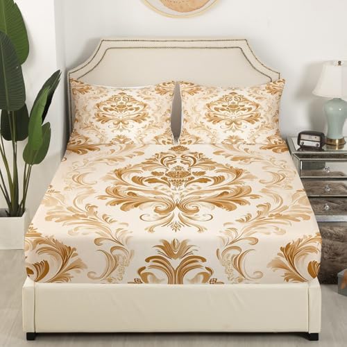 Erosebridal Damask Bedding Set with Paisley Pattern