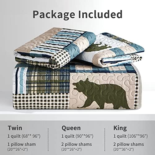UMCHORD Queen Quilt Set with Reversible Design