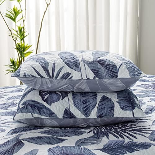 HORIMOTE HOME Tropical Plants Quilt Set King Size 3 Piece