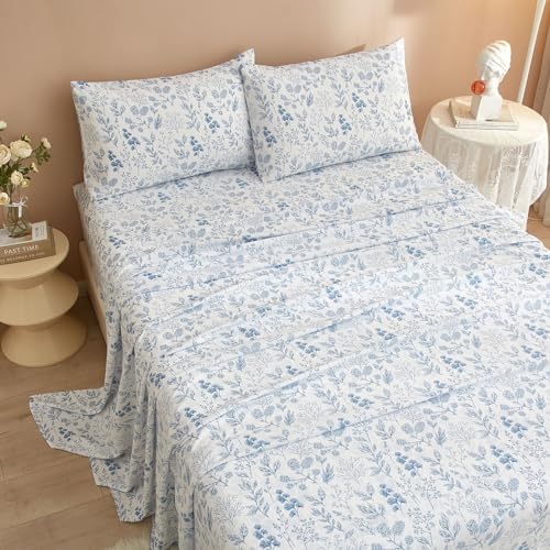 LifeTB California King Floral Sheets Set 4 Piece 1