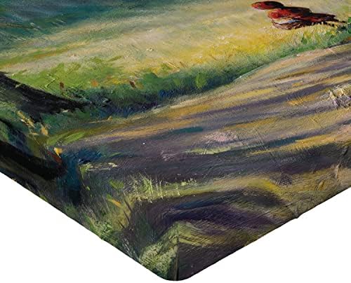 Ambesonne Fantasy Fitted Sheet Red Dress Watercolor