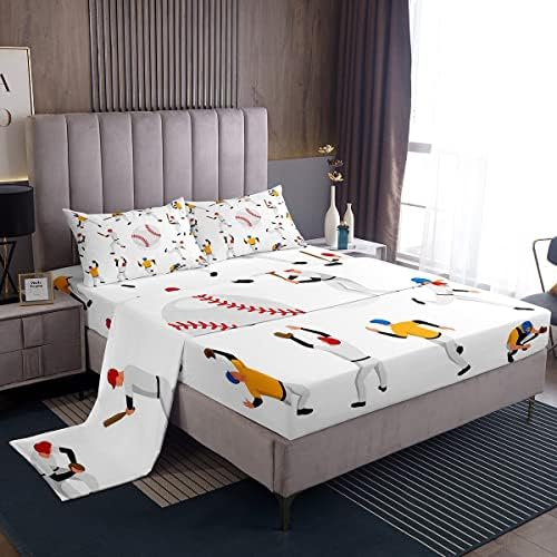 Erosebridal Baseball Sheet Set Twin Size