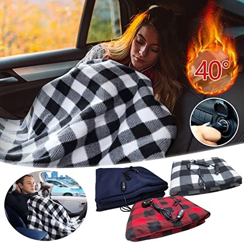 Lovskoo Soft Heated Blanket for Car and Travel