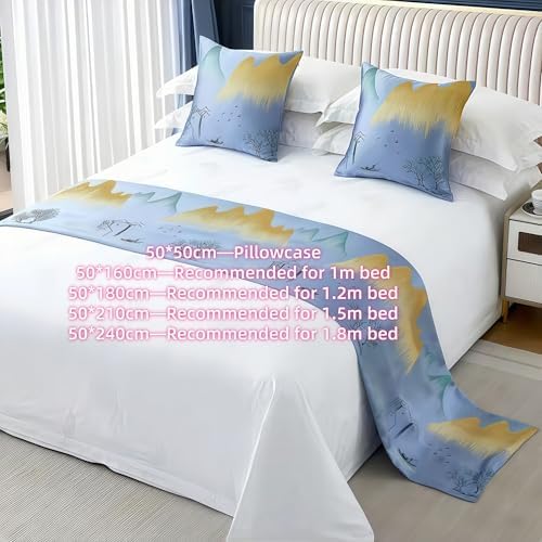 Luxury Polyester Bed Runner Scarf with Quilted Design