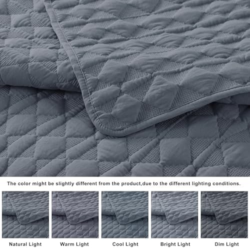 WDCOZY Blue Twin Bedding Set with 1 Pillow Sham