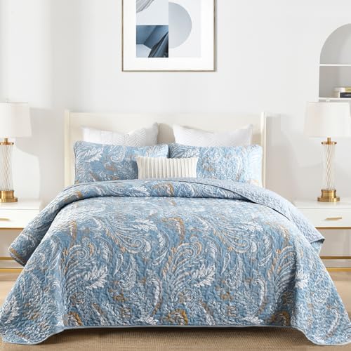 WONGS BEDDING Boho Quilt Set Queen 3 Pieces