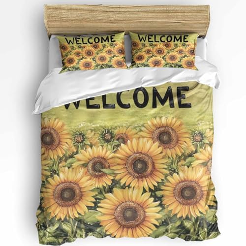 3-Piece Queen Bedding Set with Zipper Closure