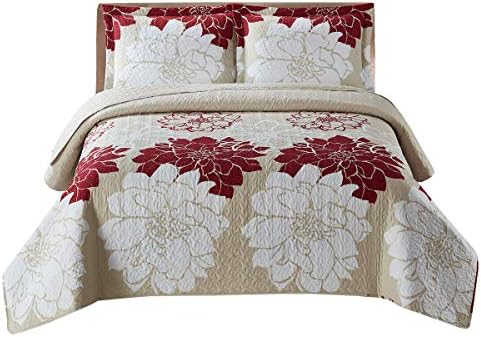 Royal Tradition Helena-Burgundy Reversible Coverlet Set 1