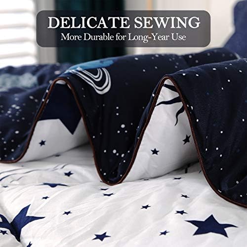 ENJOHOS Galaxy Comforter Set Twin Size 3Pcs Space Bedding