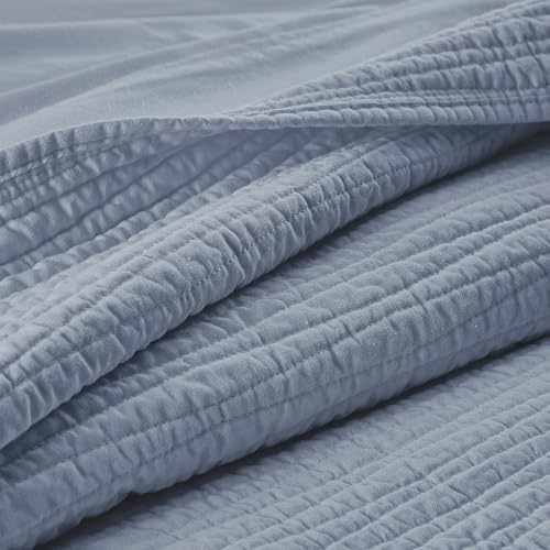 Wonderful Natural Linen-Cotton Wave Stitched Queen Quilt