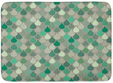 Ambesonne Geometric Bath Mat 302 x 20 Jade Green