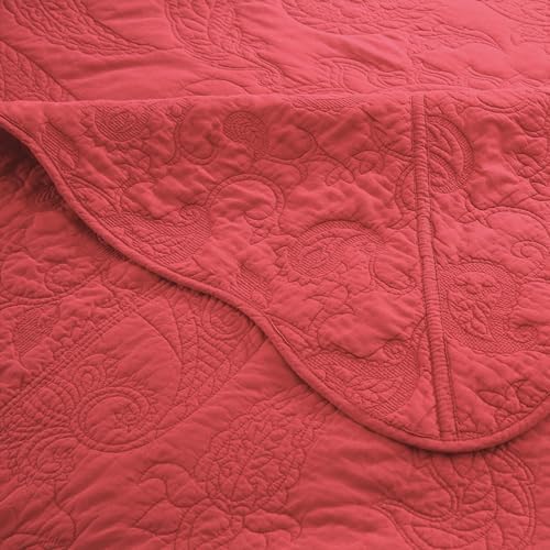 ENASAL Reversible Cotton Jacquard Quilt Set Queen Size