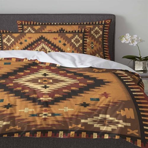 Boanket 3-Piece Queen Bedding Set - Southwest Ethnic Style with Zipper Closure