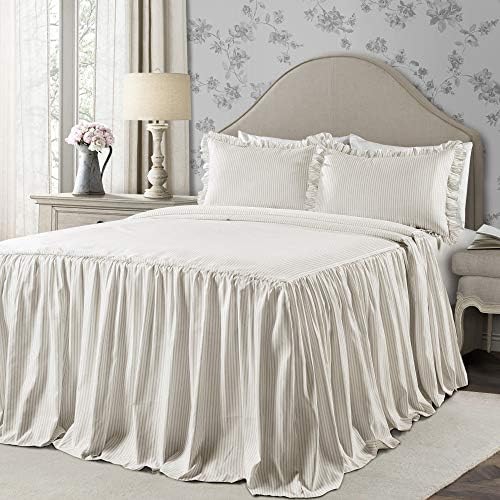 Lush Decor Ticking Stripe Bedspread 3 Piece Set Queen