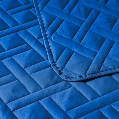 ClevaHome Queen Size Quilt Set with Diamond Pattern