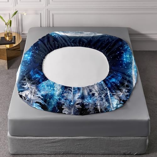 AILONEN Boys Wolf Twin XL Sheet Set 3-Piece Blue