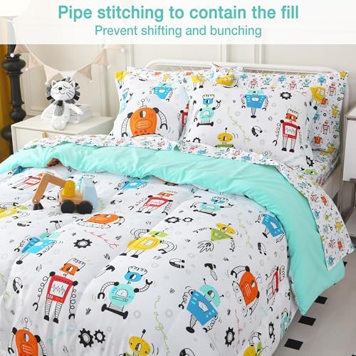 Mooreeke Twin Comforter Set Kids 6 Pieces Bed in a Bag