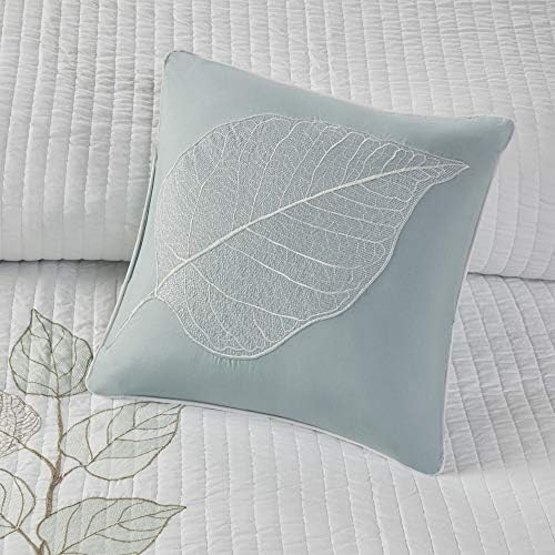 Madison Park Caelie Quilt Leaf Blue 6 Piece Set
