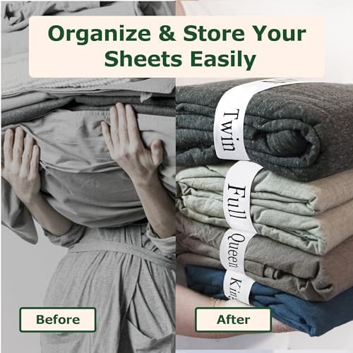 ECOHomes Bed Sheet Organizer Elastic Bands - 2PCS White King