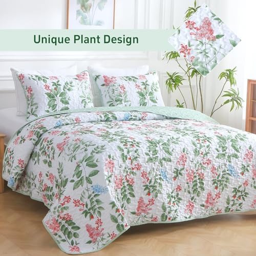 Heymybed Green Quilt Set Queen Size 3 Piece