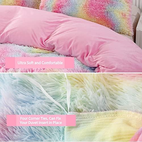 RYNGHIPY 3Pcs Rainbow Girls Duvet Cover Set Twin Size 1