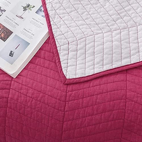 KASENTEX 100 Cotton Queen Quilt Set with Pillow Shams