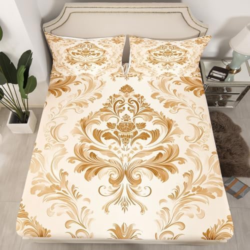 Erosebridal Damask Bedding Set with Paisley Pattern