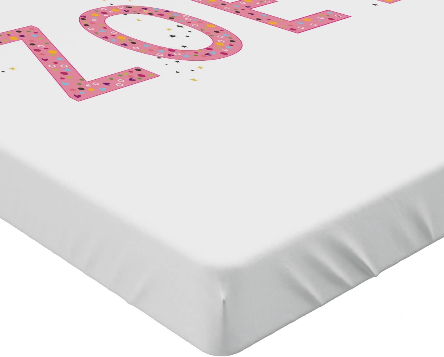 Ambesonne Zoey Fitted Sheet with Magic Creatures Design