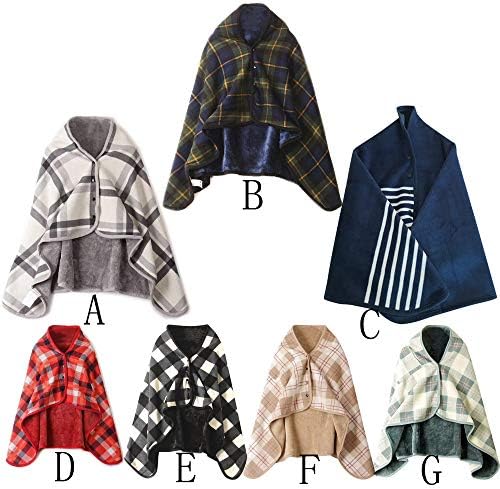 Doublelayer Plaid Heated Throw Blanket for Winter