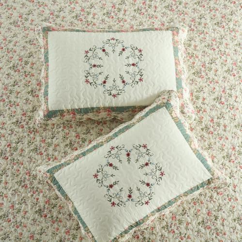 Cotton Bedspread Quilt Set 3 Pieces Reversible King Size