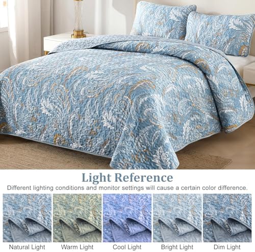 WONGS BEDDING Boho Quilt Set Queen 3 Pieces