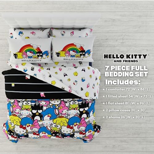 Franco Hello Kitty Friends 7 Piece Comforter Set