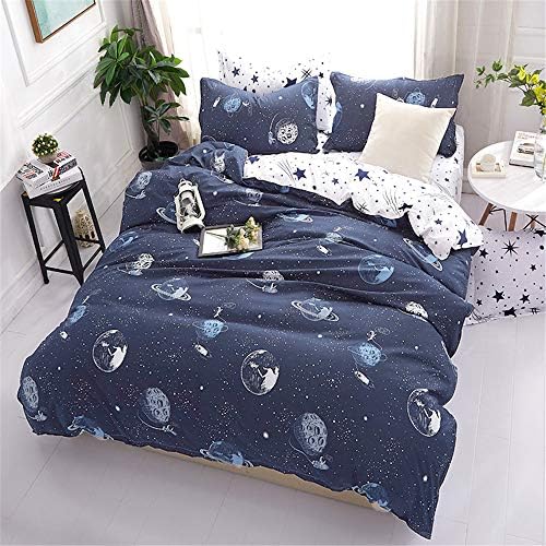 Galaxy Space Duvet Cover Set Twin Boy for Kids