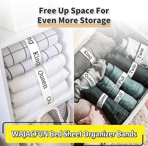 WAJACFUN Bed Sheet Organizer Bands King 4 Pack