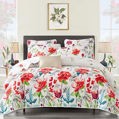UOZZI BEDDING 3-Piece Queen Reversible Quilt Set
