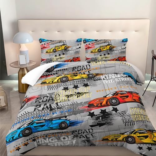 Nttopship Extreme Sport Racing Car 3-Piece Comforter Set
