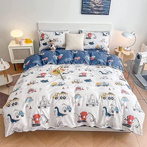 Dinosaur Kids Duvet Cover Set Full Size 100 Cotton