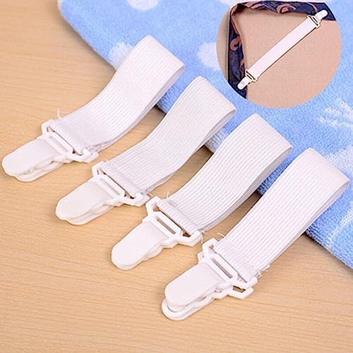 Jowxsx Bed Sheet Straps White for Twin Queen King