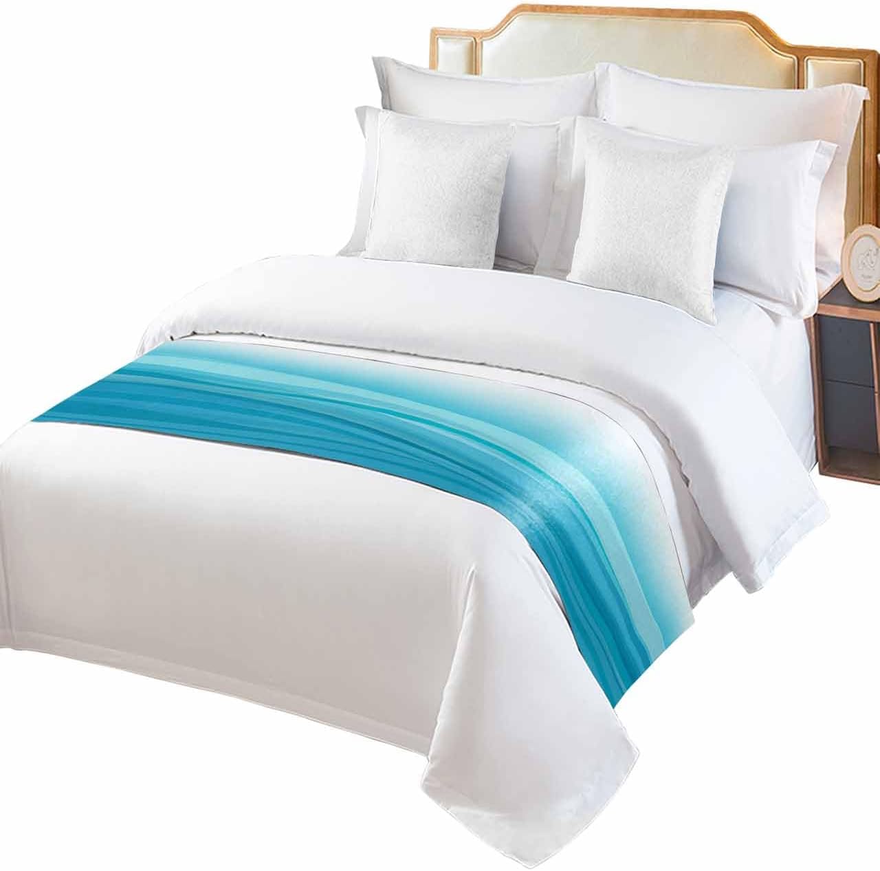 Jolunifun Queen Bed Runner Scarf 94x20 Inches