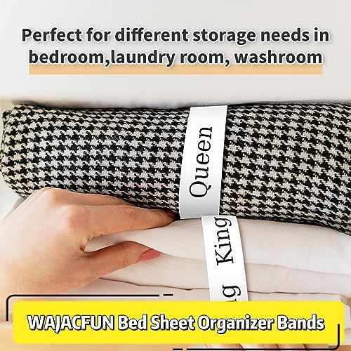 WAJACFUN Bed Sheet Organizer Bands King 4 Pack