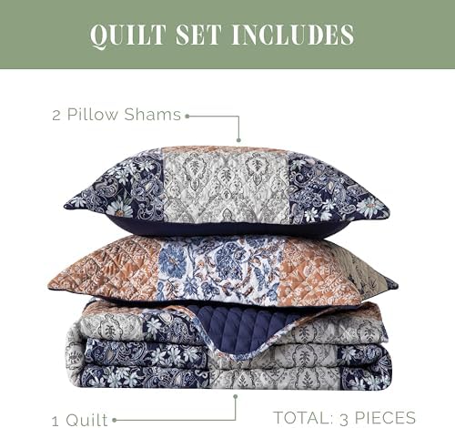 Elegant Comfort King Size Reversible Quilt Set
