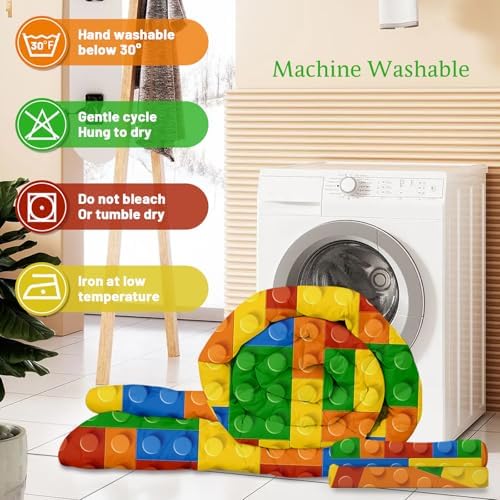BlessLiving Kids Building Blocks Comforter Set - 3-Piece Twin
