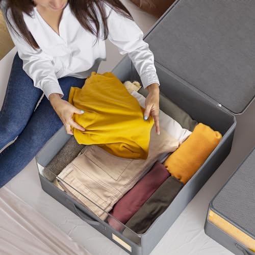 EnHomee 4 Pack Bed Sheet Organizer 240L Grey 1