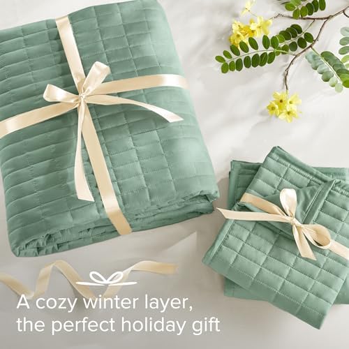 ComfortSpaces Kienna Quilt Set - Lightweight Soft Double Sided 3 Piece
